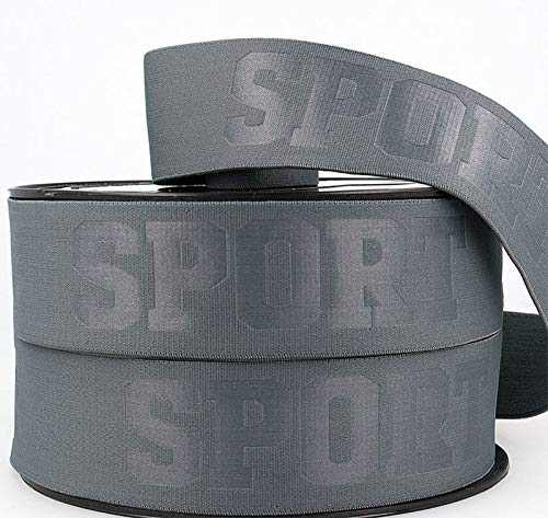Gummiband 3D "Sport", 40 mm breit - ab 1 Meter - auch zum Nähen für Unterwäsche zu verwenden., Mausgrau von Zierstoff einfach nähen