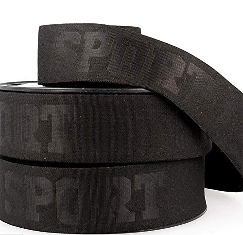 Gummiband 3D "Sport", 40 mm breit - ab 1 Meter - auch zum Nähen für Unterwäsche zu verwenden., Schwarz Gummiband 3D "Sport", 40 mm breit - ab 1 Meter - auch zum Nähen für Unterwäsche zu verwenden., Schwarz von Zierstoff einfach nähen