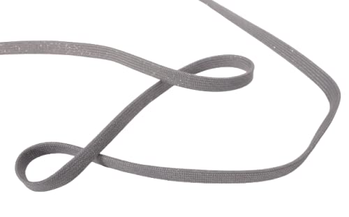 Kordel - unifarben - Flachkordel mit Lurex, 8 mm breit - ab 1 Meter, Mausgrau Kordel - unifarben - Flachkordel mit Lurex, 8 mm breit - ab 1 Meter, Mausgrau von Zierstoff einfach nähen