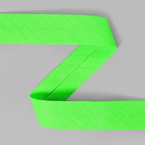 Neon Schrägband, Baumwolle, vorgefalzt, 20 mm breit - 3 Meter, Neon Grün Neon Schrägband, Baumwolle, vorgefalzt, 20 mm breit - 3 Meter, Neon Grün von Zierstoff einfach nähen