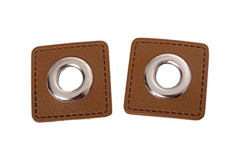 Ösen Patches für Kordeln Lederimitat, Braun Ösen Patches für Kordeln Lederimitat, Braun von Zierstoff einfach nähen