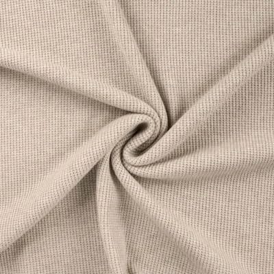 Weicher Strickstoff mit Waffeloptik, unifarben, Stein als Meterware zum Nähen, 50 cm Weicher Strickstoff mit Waffeloptik, unifarben, Stein als Meterware zum Nähen, 50 cm von Zierstoff einfach nähen