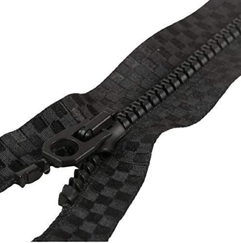 Zierstoff einfach nähen Reißverschluss, teilbarer Reißverschluss, Schwarz Kästchenmusterung - Jackenreißverschluss, 65 cm Zierstoff einfach nähen Reißverschluss, teilbarer Reißverschluss, Schwarz Kästchenmusterung - Jackenreißverschluss, 65 cm von Zierstoff einfach nähen
