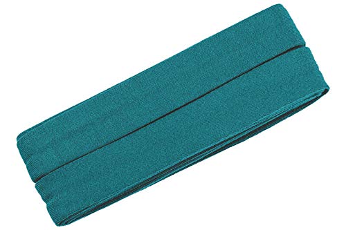 Zierstoff einfach nähen Unifarbenes Schrägband, Jersey, vorgefalzt, 20 mm breit - 2 Packungen á 3 Meter, Petrol Zierstoff einfach nähen Unifarbenes Schrägband, Jersey, vorgefalzt, 20 mm breit - 2 Packungen á 3 Meter, Petrol von Zierstoff einfach nähen