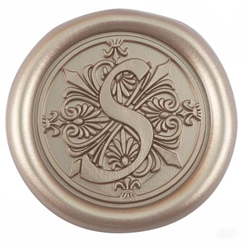 50 Stück Champagner Gold Selbstklebende Wachssiegel | 32mm selbstklebende Siegelsticker für Hochzeitseinladungen, Weihnachten, Geschenkverpackung, Briefumschläge & Partys - Zifospy (Buchstabe S） von Zifospy