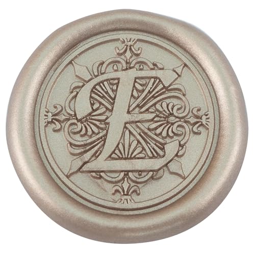 50 Stück Champagner Gold Selbstklebende Wachssiegel | 32mm selbstklebende Siegelsticker für Hochzeitseinladungen, Weihnachten, Geschenkverpackung, Briefumschläge & Partys - Zifospy (Buchstabe E） von Zifospy