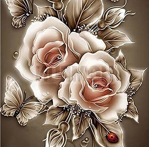 Ziiajune DIY 5D Diamond Painting Kits Blume, Diamant Malerei, Kreuzstich, Stickerei, Schmetterling, Strass, komplett, Bild, Kunst, für Malerei, Wohnzimmer, Schlafzimmer, Dekoration, Wandtattoo, 35 x Ziiajune DIY 5D Diamond Painting Kits Blume, Diamant Malerei, Kreuzstich, Stickerei, Schmetterling, Strass, komplett, Bild, Kunst, für Malerei, Wohnzimmer, Schlafzimmer, Dekoration, Wandtattoo, 35 x von Ziiajune