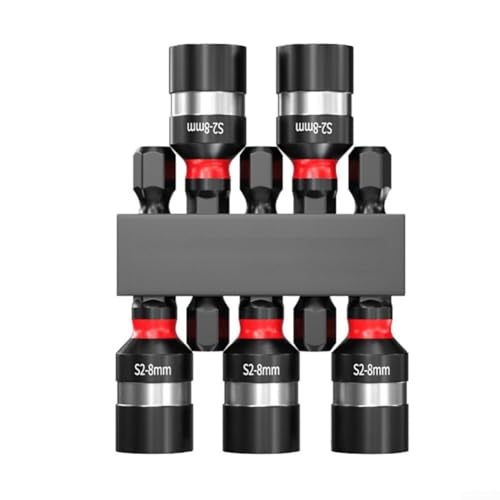 5 Stück Sechskant-Bohrer-Bits, 8 mm, Sechskantschaft, magnetischer Muttern-Setter, Bohrer-Set, leistungsstarke Steckschlüssel-Kombination, Schnellwechsel, metrisches Steckschlüssel-Set 5 Stück Sechskant-Bohrer-Bits, 8 mm, Sechskantschaft, magnetischer Muttern-Setter, Bohrer-Set, leistungsstarke Steckschlüssel-Kombination, Schnellwechsel, metrisches Steckschlüssel-Set von Zilimontt