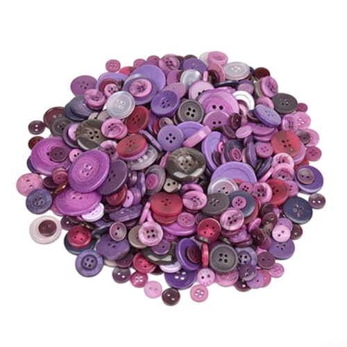 Kreative runde Harzknöpfe für Kinder, 13 cm, perfekt für Bastelarbeiten, Nähen und Scrapbooking, Violett Kreative runde Harzknöpfe für Kinder, 13 cm, perfekt für Bastelarbeiten, Nähen und Scrapbooking, Violett von Zilimontt