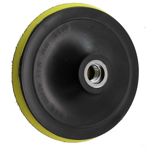 Zilimontt 12,7 cm (5 Zoll), 125 mm, rotierende Stützteller zum Polieren und Schleifen, Polyurethan-Scheibenaufsatz mit M10 und M14 Bohreradapter, kompatibel mit Schleifmaschinen, elektrisch (M14) von Zilimontt