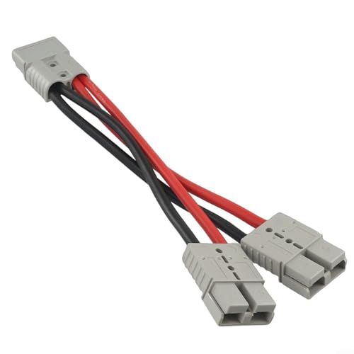 Zilimontt 120 A Stecker auf Dual-Y-Adapter mit 6 AWG, robustes Automobilkabel, Kupfer-Silberkontakte, polaritätsgeschützter Stromsplitter für Wohnmobil, Boot, (30 cm) von Zilimontt