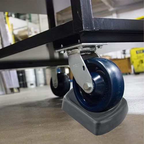 Zilimontt 2 Stück robuste Gummi-Unterlegkeile für 15,2 cm große Rollenanhänger, kompatibel mit Wohnmobilen, Booten und Zeltanhängern, Dock-Rollenstopper mit Entwässerungslöchern (1 Stück) von Zilimontt