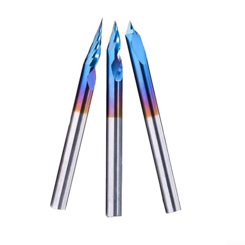 Zilimontt 3-teiliges V-Gravier-Bit-Set, Dreh-Bits, Hartmetall-Schaftfräser, 20, 30, 60 Grad, 1/8 Zoll, Schaft 0,1 mm Spitze für Holz, Eisen, Kupfer, Aluminium, Stahl, Edelstahl, Faserplatte Zilimontt 3-teiliges V-Gravier-Bit-Set, Dreh-Bits, Hartmetall-Schaftfräser, 20, 30, 60 Grad, 1/8 Zoll, Schaft 0,1 mm Spitze für Holz, Eisen, Kupfer, Aluminium, Stahl, Edelstahl, Faserplatte von Zilimontt