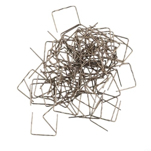 Zilimontt 304 Edelstahl-Heftklammern für Auto-Stoßstangen, Kunststoff-Schweißer-Reparaturset, 100 Stück, 0,6 mm/0,8 mm, vorgeschnittene Schweißnägel für PVC-ABS-Nylon-Materialien (0,6 mm flache Zilimontt 304 Edelstahl-Heftklammern für Auto-Stoßstangen, Kunststoff-Schweißer-Reparaturset, 100 Stück, 0,6 mm/0,8 mm, vorgeschnittene Schweißnägel für PVC-ABS-Nylon-Materialien (0,6 mm flache von Zilimontt