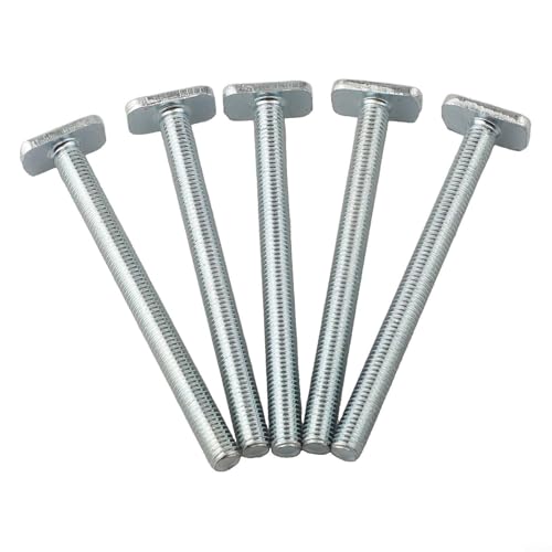 Zilimontt 5-teiliges M8-Gewinde, T-Nut-Schrauben und Muttern, Set für Holzbearbeitungsvorrichtungen, Frästisch, Bohrmaschine und Kappsägenzaun mit ovalem Kopf-Design und Messingeinsatz (5 Stück M8 Zilimontt 5-teiliges M8-Gewinde, T-Nut-Schrauben und Muttern, Set für Holzbearbeitungsvorrichtungen, Frästisch, Bohrmaschine und Kappsägenzaun mit ovalem Kopf-Design und Messingeinsatz (5 Stück M8 von Zilimontt