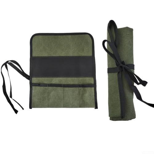 Zilimontt Aufrollbare Werkzeugtasche mit mehreren Taschen, robuster Oxford-Stoff, Werkzeug-Organizer für Schraubenschlüssel, Schraubendreher, Zangen, Stecknüsse, tragbare Hängetasche für die Garage von Zilimontt