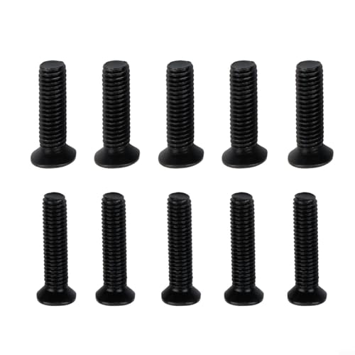 Zilimontt Befestigungsschrauben für Linksgewinde, M5 22 mm und M6 22 mm für 1/2 Zoll UNF oder 3/8 Zoll UNF-Bohrfutterschaft-Adapter, Metallkonstruktion, schwarz, Ersatz, 10 Stück Zilimontt Befestigungsschrauben für Linksgewinde, M5 22 mm und M6 22 mm für 1/2 Zoll UNF oder 3/8 Zoll UNF-Bohrfutterschaft-Adapter, Metallkonstruktion, schwarz, Ersatz, 10 Stück von Zilimontt