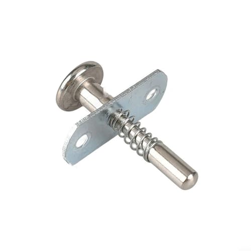 Zilimontt Federbelasteter Kolbenriegel aus Stahl, 6,5 x 45 mm mit Schrauben, langlebiger beständiger Bolzen für Schränke, Schränke, Aufbewahrungstüren, Betten, Schubladen und Möbelbeschläge R von Zilimontt