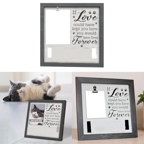 Zilimontt Gedenk-Bilderrahmen für Haustiere mit Halsbandhalter für Hunde- und Katzenverlust, Holz-Andenken, 10,2 x 15,2 cm, Bild im Hoch- oder Querformat mit herzlicher Inschrift Zilimontt Gedenk-Bilderrahmen für Haustiere mit Halsbandhalter für Hunde- und Katzenverlust, Holz-Andenken, 10,2 x 15,2 cm, Bild im Hoch- oder Querformat mit herzlicher Inschrift von Zilimontt