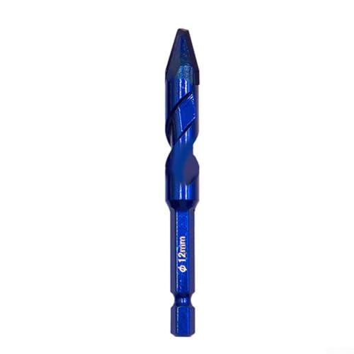 Zilimontt Hartmetallbohrer 6–12 mm mit 1/4-Zoll-Sechskantschaft, hohe Härte, verschleißfest, Multi-Material-Bohrwerkzeug für Wand, Fliesen, Glas, Holz, Ziegel, Aluminium und (12 mm) von Zilimontt