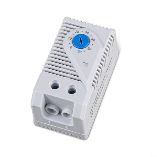 Zilimontt Kompaktes mechanisches nicht programmierbares Thermostat 0-60 °C Temperaturregelungsschalter mit DIN-Schienenhalterung, einstellbarer Thermoregulator für elektrische Heizungen, Kühlung Zilimontt Kompaktes mechanisches nicht programmierbares Thermostat 0-60 °C Temperaturregelungsschalter mit DIN-Schienenhalterung, einstellbarer Thermoregulator für elektrische Heizungen, Kühlung von Zilimontt