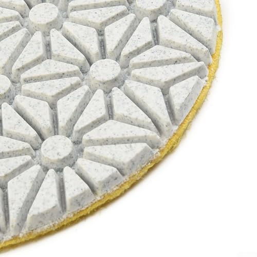 Zilimontt Polierpad, 10,2 cm, 3-stufig, Nass- oder Trockenanwendung, robuste Harzbindung für Granit, Marmor, Beton, Steinveredelung, hohe Dichte, verschleißfest (Körnung 1) von Zilimontt
