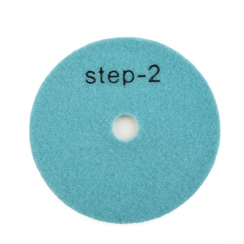 Zilimontt Polierpad, 10,2 cm, 3-stufig, Nass- oder Trockenanwendung, robuste Harzbindung für Granit, Marmor, Beton, Steinveredelung, hohe Dichte, verschleißfest (Körnung 2) von Zilimontt