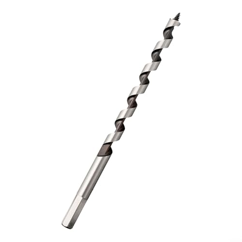 Zilimontt Schlangenbohrer für Holzbearbeitung, 230 mm lang, Karbonstahl, Sechskantschaft, Zentrierbohrer für präzises Tieflochbohren, 6–25 mm Größenbereich für Heimwerker und Bau (12 mm) von Zilimontt