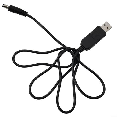 Zilimontt USB-Strom-Boost-Kabel, DC-Spannungswandler, 5 V auf 9 V, 12 V, Step-Up-Schaltmodus, Netzteil mit 5,5 x 2,1 mm DC-Anschluss für Router, Auto, Mini-Lüfter, Lautsprecher und (9 V) von Zilimontt