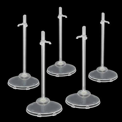 Zilphoba 12 verstellbare Puppenständer für 20,3 bis 30,5 cm große Puppen, transparenter Kunststoff-Puppenständer, Puppenhalter Zilphoba 12 verstellbare Puppenständer für 20,3 bis 30,5 cm große Puppen, transparenter Kunststoff-Puppenständer, Puppenhalter von Zilphoba