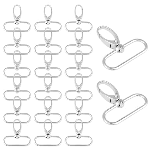 20 Stück Schlüsselanhänger Haken, 38mm Zink Legierung Keychain, Schlüsselanhänger D-Ringen mit 360 Grad Drehbarkeit, Karabiner Schlüsselanhänger für Taschen Gürtel DIY Nähen Lanyard Handwerk Taschen von Zimoer