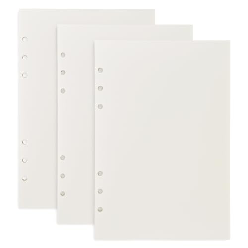 A5 Nachfüllpapier, 3 Packungen 135 Blätter Nachfüllbares Notizpapier, 6 Löcher Nachfülleinlagen Loose Notizpapier, Gepunktet Blanko Liniertem A5 Refill Leeres Papier für A5 Notizbuch (Blanko) von Zimoer