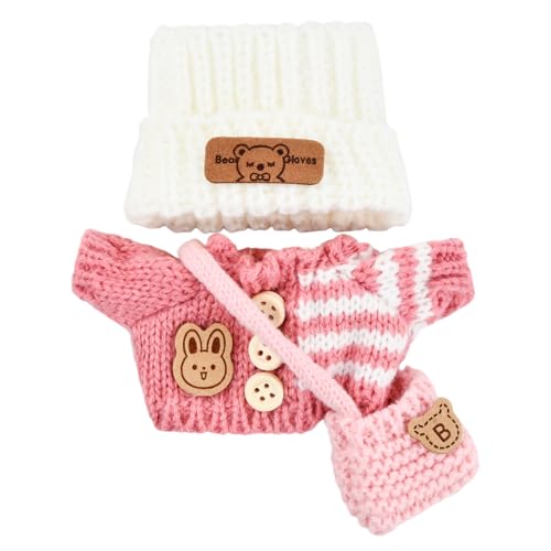 Puppenkleidungsset, 3-Teilige Plüschpuppenkleidung Inklusive Hut Pullover Tasche Süßem, Puppen-Outfit-Zubehör für 17cm Große LBB Puppen (Nur Kleidung Enthalten Puppenkleidungsset, 3-Teilige Plüschpuppenkleidung Inklusive Hut Pullover Tasche Süßem, Puppen-Outfit-Zubehör für 17cm Große LBB Puppen (Nur Kleidung Enthalten von Zimoer