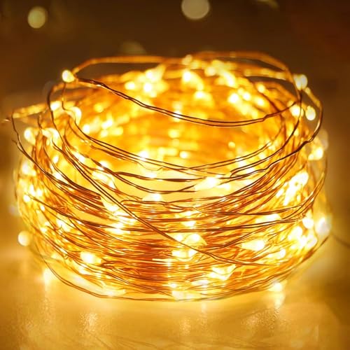 Campinglampe mit 10M LED Lichterkette, Lichterkette Camping Dimmbar, Lichterkette Aufrollbar für Weihnachtlicher Atmosphäre, Wiederaufladbarer LED Zeltleuchte für Camping Party Terrasse Garten von Zimuty