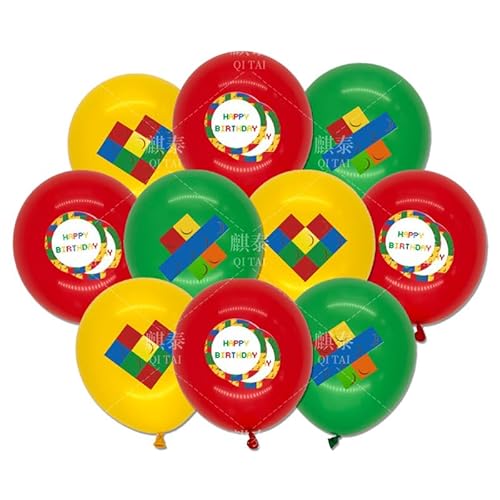 ZingBox 18 Stück Baustein Geburtstagsdeko Luftballon von ZingBox