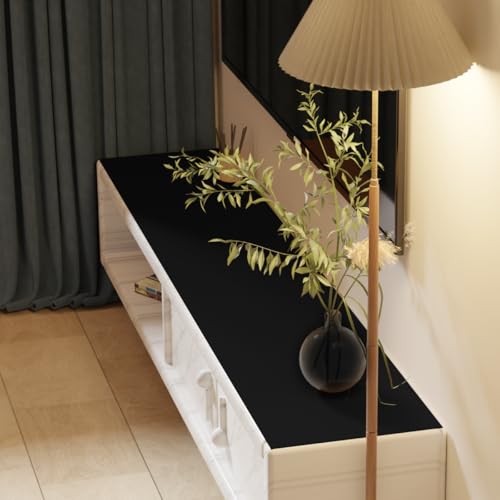 Zinkooat Kommodenmatte – 50,8 x 101,6 cm, wasserdicht, leicht zu reinigen, kann Fehler verdecken, schützt die Tischplatte vor Kratzern, für Couchtisch, Kommode (schwarz + schwarz, 50,8 x 101,6 cm) von Zinkooat