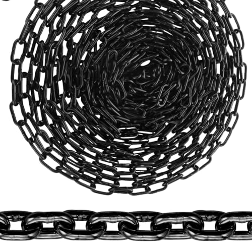 10M Stahlkette aus Kohlenstoffstahl, 3mm Starke Stahlkette, Schwarz Kette, Verzinkte Stahlkette, Metall Gliederkette für Hundekette, Lampenkette, Schaukelkette, Hängesesselkette, Zaunkette 10M Stahlkette aus Kohlenstoffstahl, 3mm Starke Stahlkette, Schwarz Kette, Verzinkte Stahlkette, Metall Gliederkette für Hundekette, Lampenkette, Schaukelkette, Hängesesselkette, Zaunkette von Zinueen