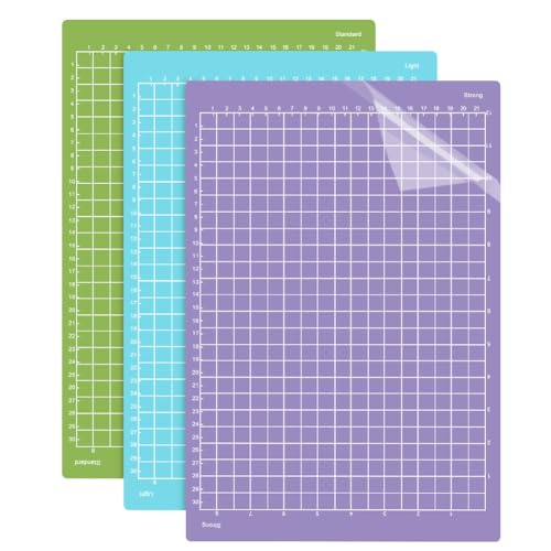 3 Stück Schneidematte für Cricut Joy Xtra - 12x8.5 Zoll Selbstklebende Cutting Mat, Vielzahl Klebend Ersatzkleber Klebrige Schneidematten Ersatz-Sorte Rutschfester Matt für Cricut Joy Zubehör von Zinueen