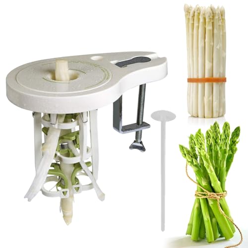 Spargelschäler, Spezielles Schälmesser für Spargel, Mit 6 Präzisionsklingen, Effizientes Schälen für Weißen Spargel, Manueller, Nicht Elektrischer Spargelschäler, Multifunctional Veggie Peeler von Zinueen