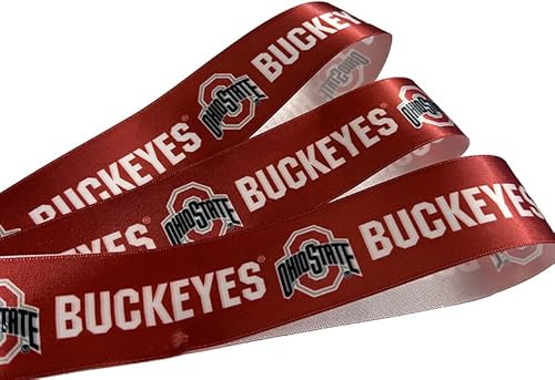 3,8 cm Ohio State Band, lizenziert von Offray Ribbon – offiziell lizenziert (rot – 91 cm) von Zip Sew Craft