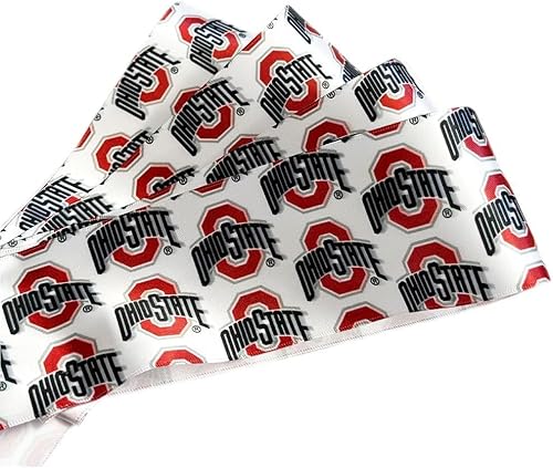 6,3 cm Ohio State Band, lizenziert von Offray Ribbon, offizielles Lizenzprodukt (Weiß, 91 cm) von Zip Sew Craft