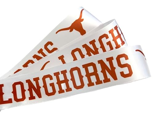 Texas-Band, 3,8 cm, lizenziert von Offray Ribbon, offizielles Lizenzprodukt (Weiß, 91 cm) von Zip Sew Craft