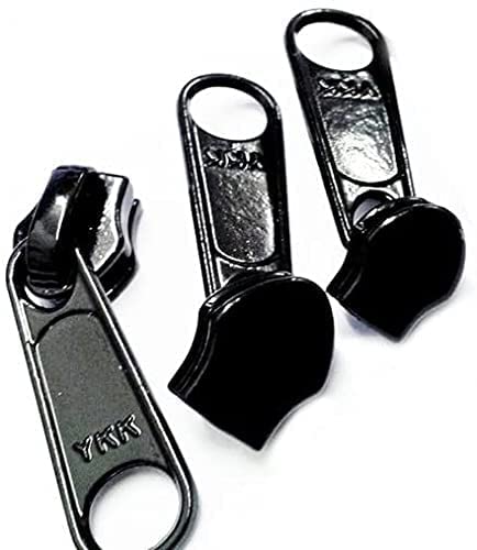 Reißverschluss-Reparatur-Set – #5 YKK schwarze Spule, nicht verriegelnd, lange Zugtaschenschieber – wählen Sie Ihre Menge – hergestellt in den USA (12) von Zipperstop