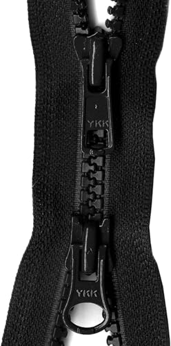 Vislon YKK-Jacke Nr. 5, 2-Wege-Trennreißverschluss, wählen Sie Ihre Farbe und Länge, hergestellt in den USA (1 Reißverschluss pro Packung, Schwarz, 76,2 cm) von Zipperstop