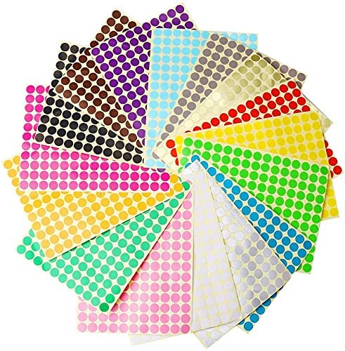 Punktaufkleber,16 Blatt 10mm Runde Rund Punkt Aufkleber 2475 Klebepunkte Regenbogen Aufkleber Farbkodierung Etiketten Markierungspunkte for Büro Schule Kalender Karte Kunsthandwerk Punktaufkleber,16 Blatt 10mm Runde Rund Punkt Aufkleber 2475 Klebepunkte Regenbogen Aufkleber Farbkodierung Etiketten Markierungspunkte for Büro Schule Kalender Karte Kunsthandwerk von Ziranee