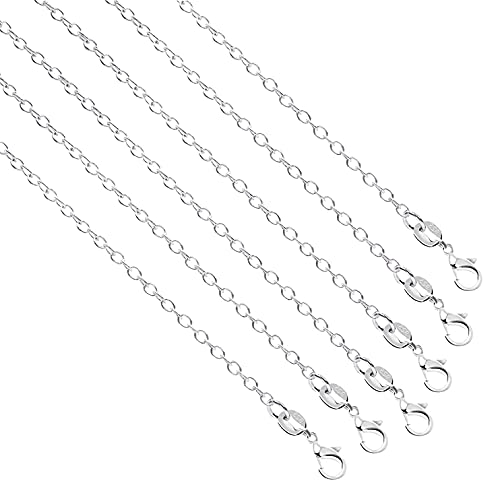 Halskettenkette, 6 PCS versilbert Schlangenkette Schmuckherstellungsketten für Frauen DIY Handwerk Schmuckherstellung liefert 18 Zoll Halskettenkette, 6 PCS versilbert Schlangenkette Schmuckherstellungsketten für Frauen DIY Handwerk Schmuckherstellung liefert 18 Zoll von Ziranee