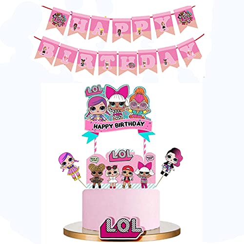 LOL Cake Toppers, 5 STÜCKE LOL Happy Birthday Party Supplies LOL Cupcake Picks LOL Rosa Kuchendekorationen für Mädchen Kinder Erwachsene LOL Cake Toppers, 5 STÜCKE LOL Happy Birthday Party Supplies LOL Cupcake Picks LOL Rosa Kuchendekorationen für Mädchen Kinder Erwachsene von Ziranee