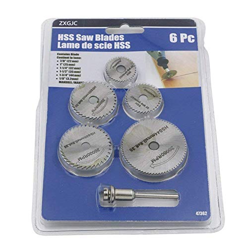 Trennscheiben für Rotary Werkzeuge Zubehör,6 PCS Metall Kreissägeblatt Sägeblatt Dremel Zubehoer Trennscheiben Kreissägestahlklingen für Dremel Bohrer Holz Glas Stein Dorn Trennscheiben für Rotary Werkzeuge Zubehör,6 PCS Metall Kreissägeblatt Sägeblatt Dremel Zubehoer Trennscheiben Kreissägestahlklingen für Dremel Bohrer Holz Glas Stein Dorn von Ziranee