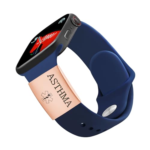 Zircobic Wasserdichter Asthma Medizin ID-Armband-Tag, Roségold hypoallergener Edelstahl, abnehmbarer Gesundheitsalarm, geeignet für Outdoor-Sport & Fitnessaktivitäten Zircobic Wasserdichter Asthma Medizin ID-Armband-Tag, Roségold hypoallergener Edelstahl, abnehmbarer Gesundheitsalarm, geeignet für Outdoor-Sport & Fitnessaktivitäten von Zircobic