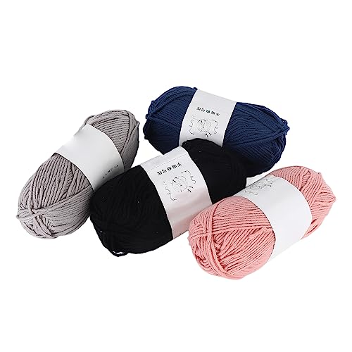4 Stück Häkelgarn 2 mm breit, hautfreundlich, reißfest, Baumwollgarn zum Stricken, Basteln (#2) von Zisemeil